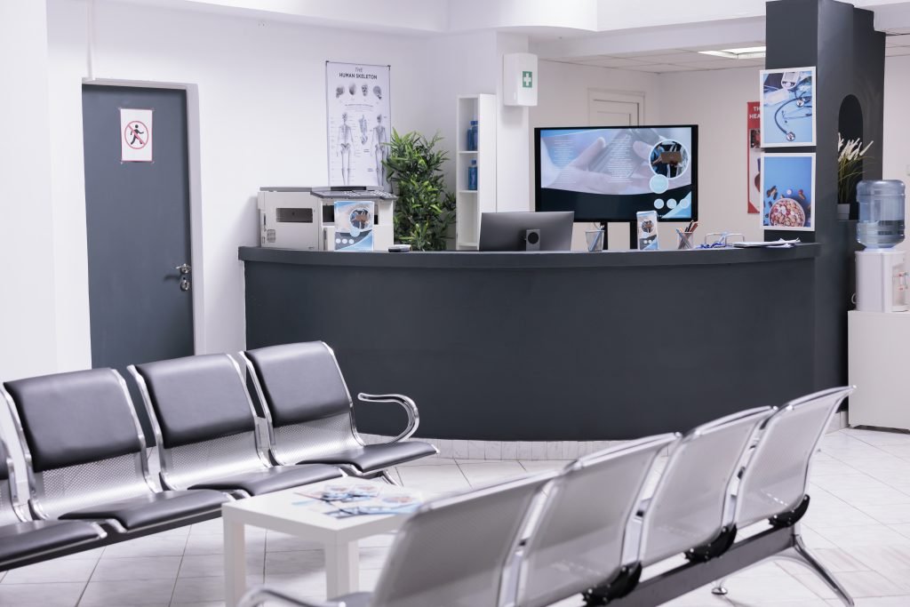 Clinic reception and waiting room