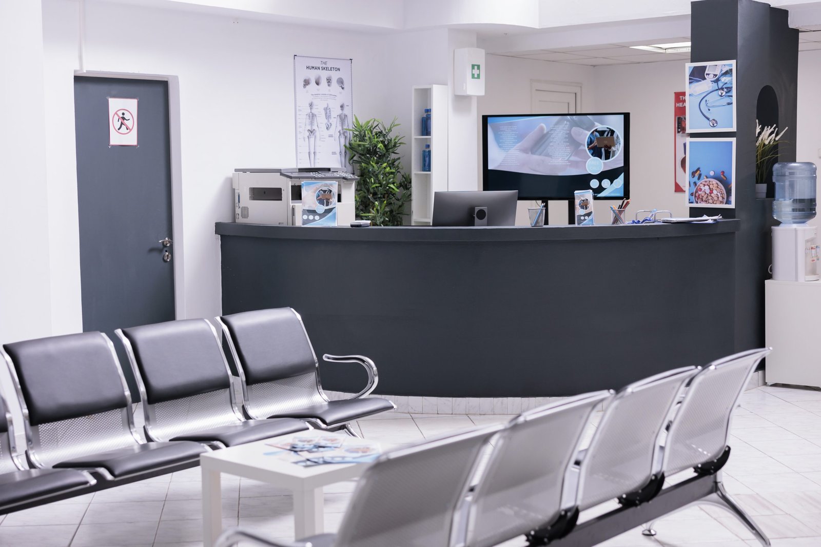 Clinic reception and waiting room
